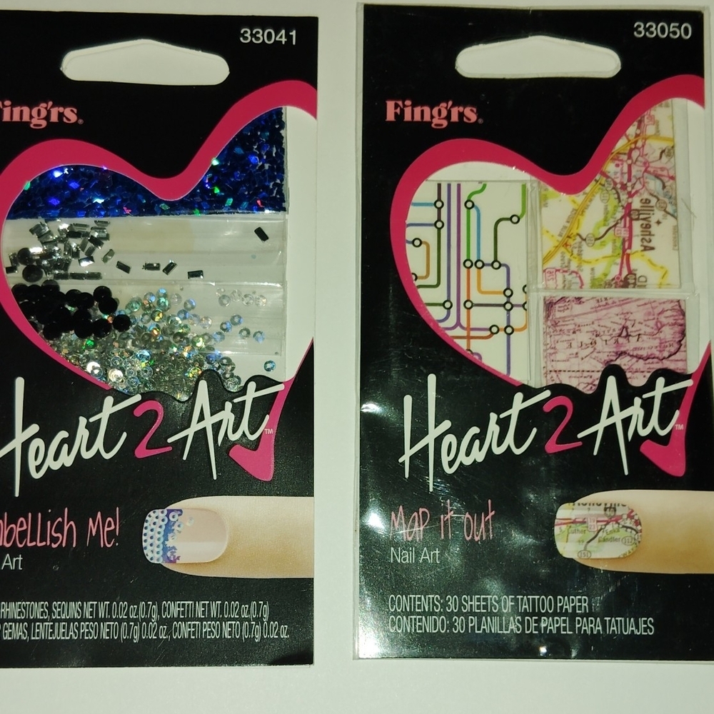 Heart 2 Art Nail Art Set - Embellish Me! and Map It Out